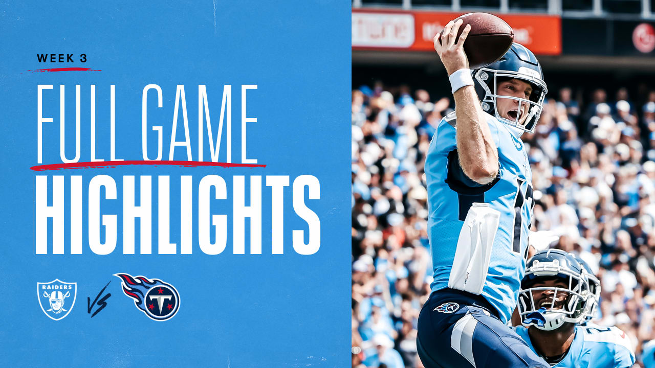 Raiders vs. Titans  NFL Week 3 Game Highlights 