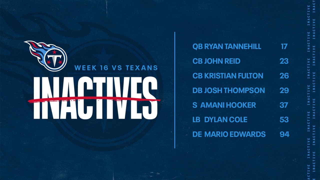 Texans vs. Titans: Everything we know about Week 16