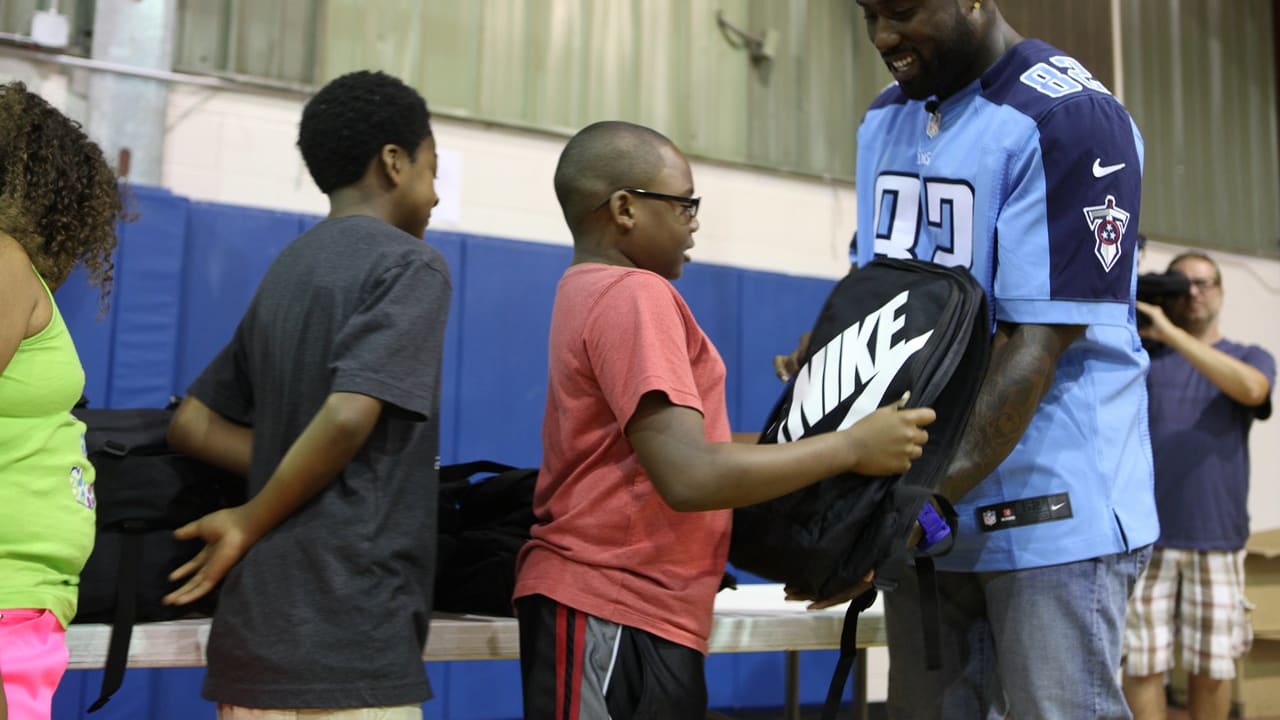 Delanie Walker Hosts Backpack Giveaway