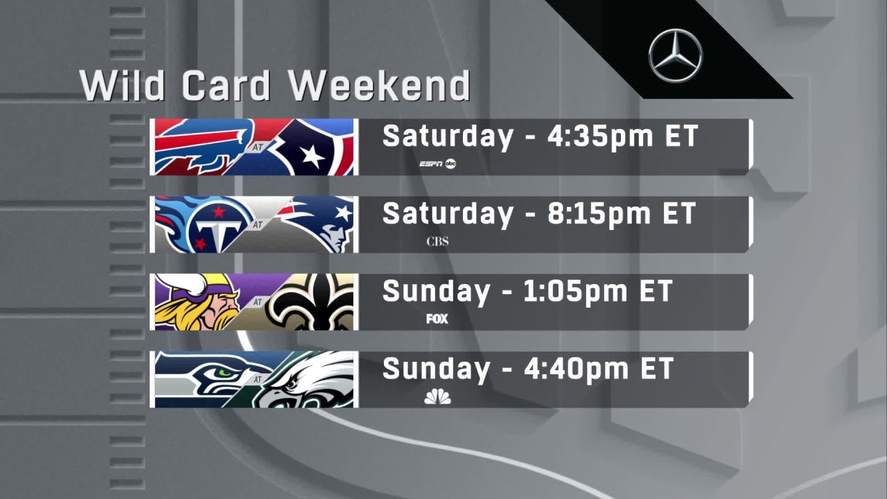 Check Out the Full Wild Card Weekend Schedule