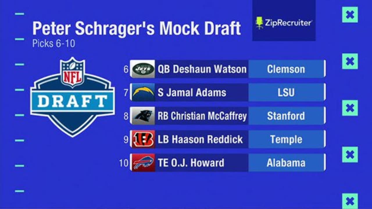 Peter Schrager's Mock Draft  Four QBs in the first round 