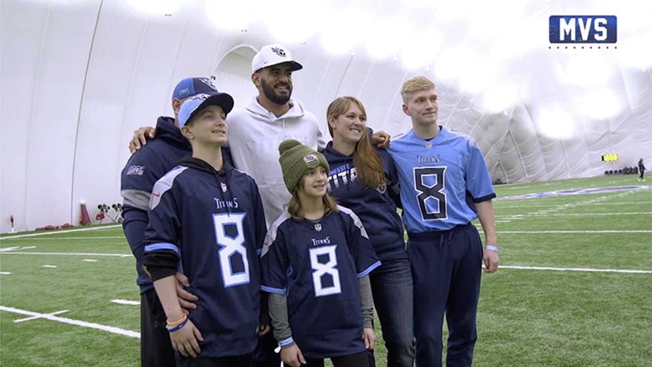 Titans Host 13 Year Old Brain Cancer Patient At Practice