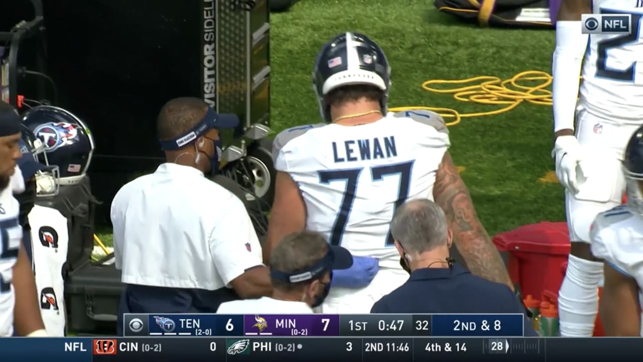 Taylor Lewan Helped Off Field After Injury