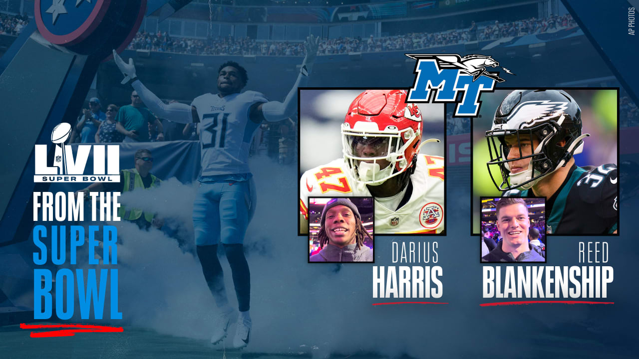 From Mtsu To The Super Bowl Eagles Safety Reed Blankenship Chiefs Lb Darius Harris Say Titans 