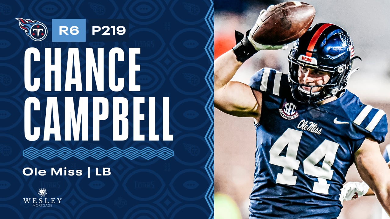 Titans draft 2022: Tennessee selects Ole Miss LB Chance Campbell in round 6  - Music City Miracles