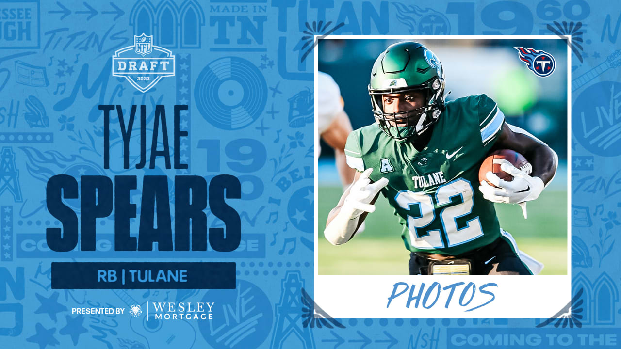 Titans Select Tulane RB Tyjae Spears in the Third Round of Friday's NFL  Draft