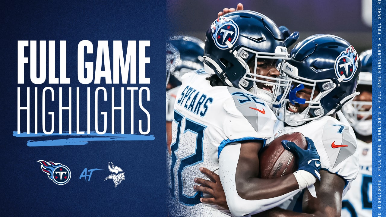 NFL Preseason Week 2 Game Recap: Tennessee Titans 24, Minnesota Vikings 16, NFL News, Rankings and Statistics