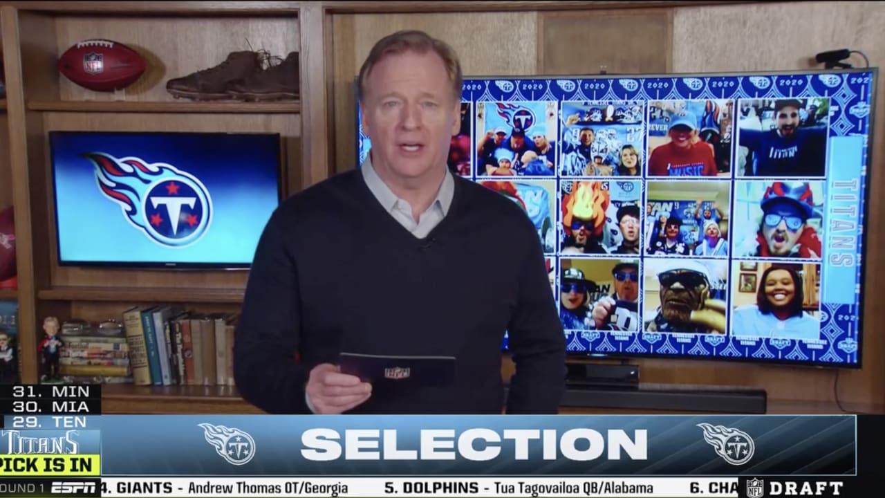 Every Tennessee Titans Pick Shown from 2020 NFL Draft