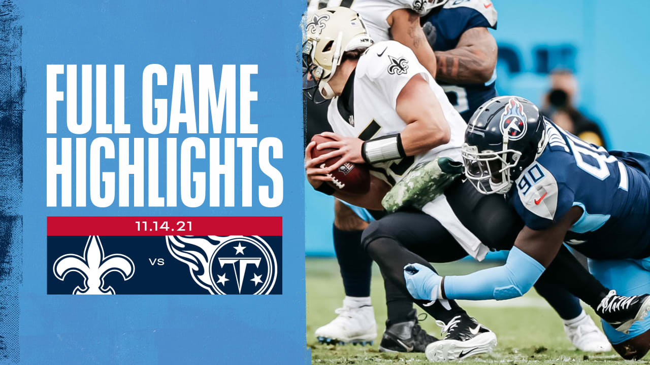 Game Recap, Titans vs Saints 2021 NFL Week 10