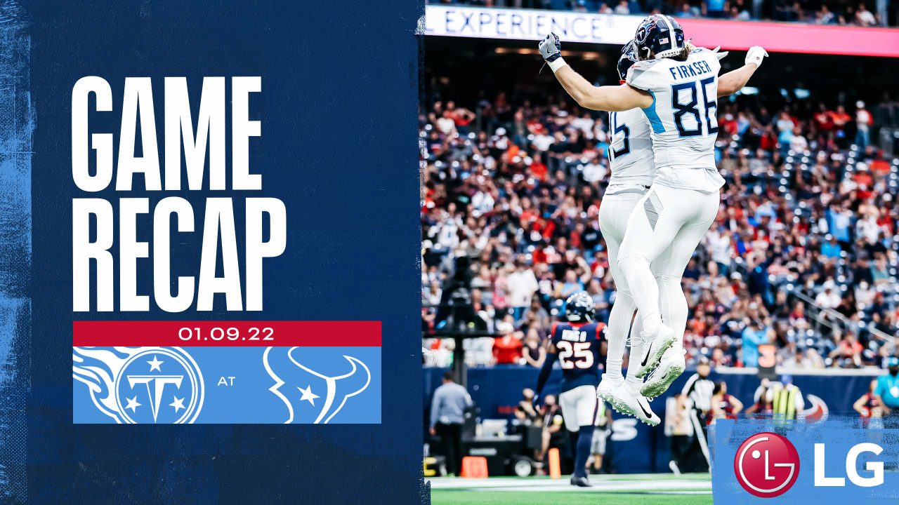 Tennessee Titans beat Houston Texans to clinch AFC's number one seed