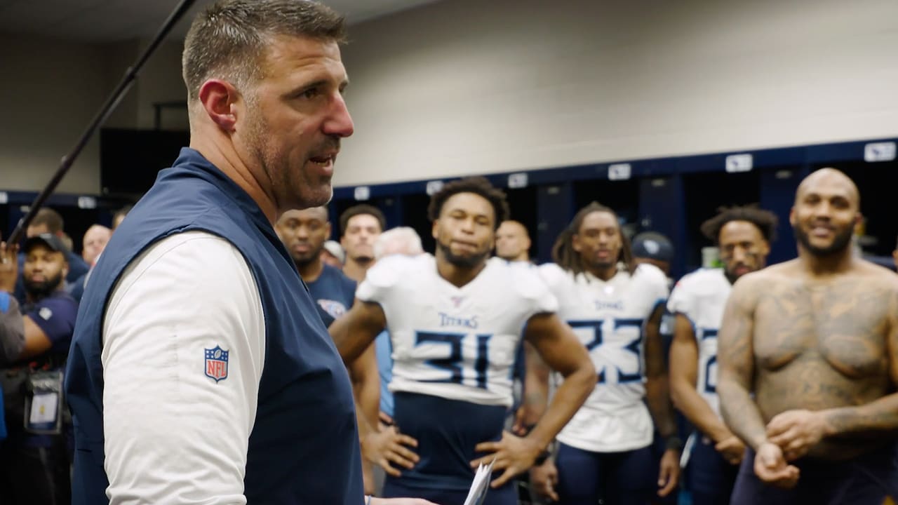 Mike Vrabel's postgame locker room speech after Tennessee Titans' Week 1  win over Browns
