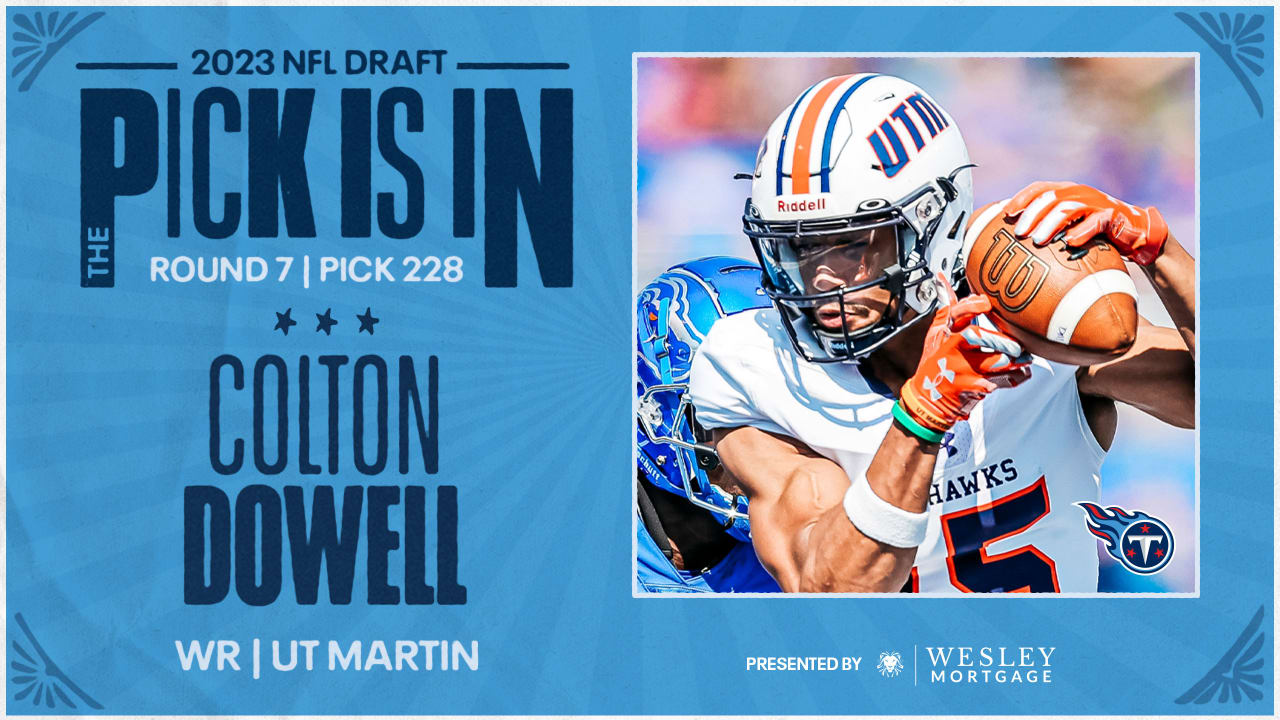 Titans Select UT-Martin WR Colton Dowell in the Seventh Round of Saturday's NFL  Draft