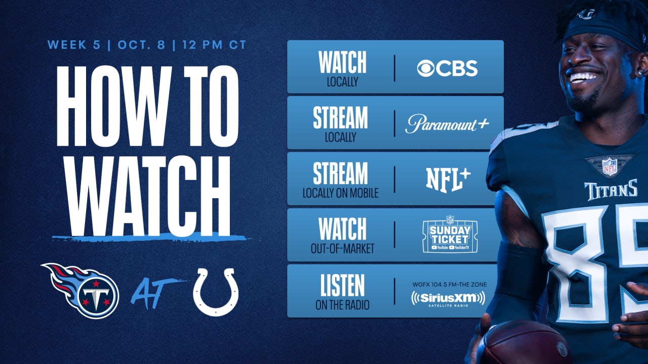 Colts vs. Jaguars: How to watch, listen, stream in Week 6
