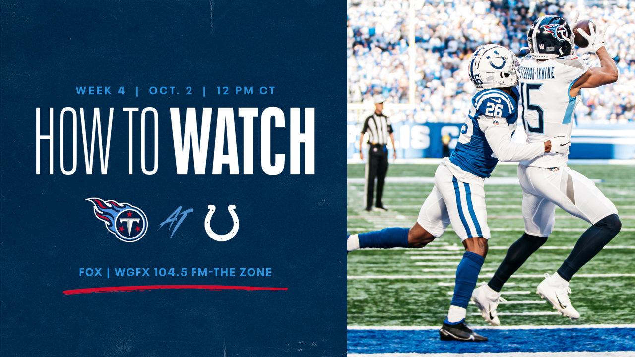 Tennessee Titans at Indianapolis Colts: How to Watch, Listen and