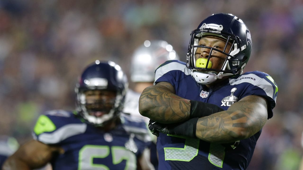 Seattle Seahawks linebacker Bruce Irvin (51) lines up for play during the  second half of an