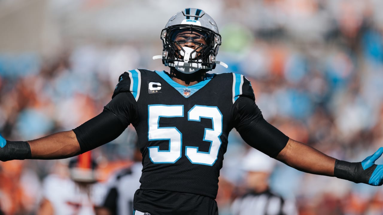 November 6, 2022: Brian Burns (53) of the Carolina Panthers during WEEK 9  of the NFL regular season between the Carolina Panthers and Cincinnati  Bengals in Cincinnati, Ohio. JP Waldron/Cal Sport Media/Sipa