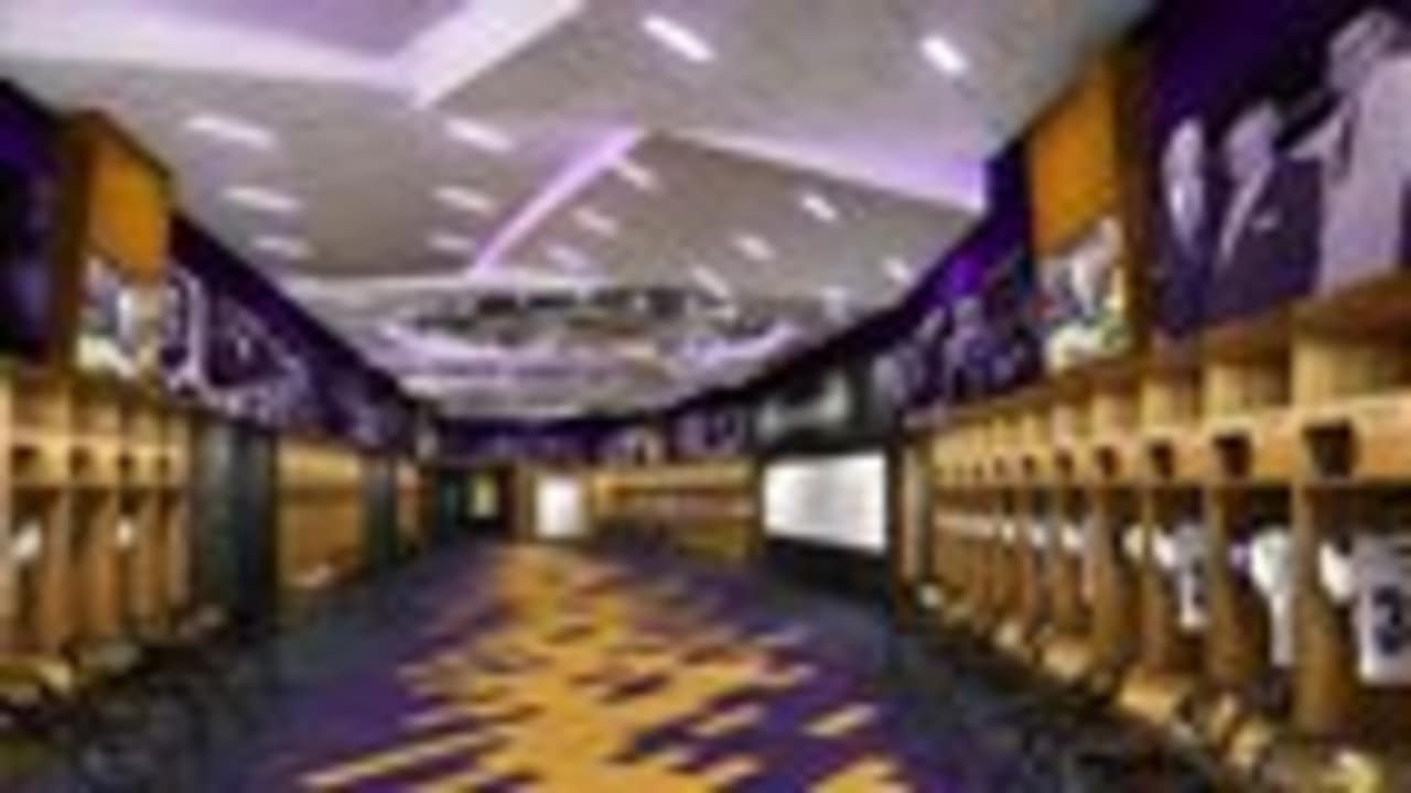 Large Vikings Locker Room Space at U.S. Bank Stadium Taking Shape