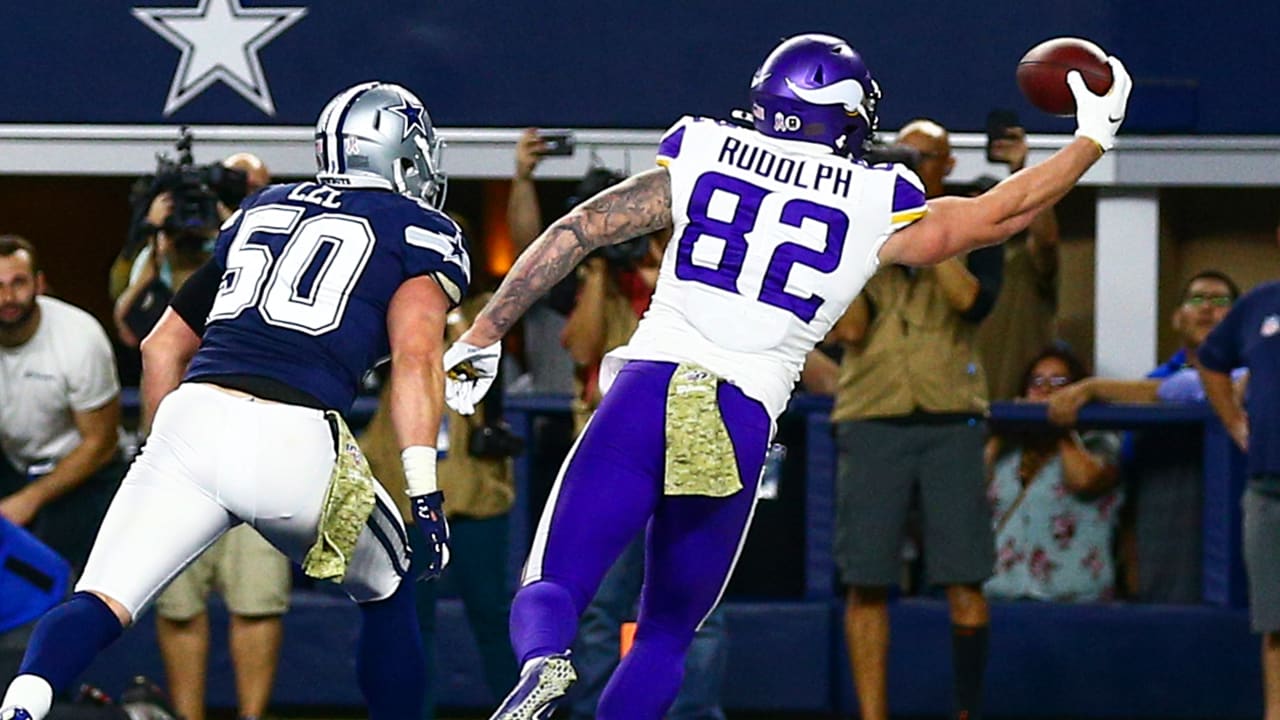 Kyle Rudolph Enters Locker Room Following Win