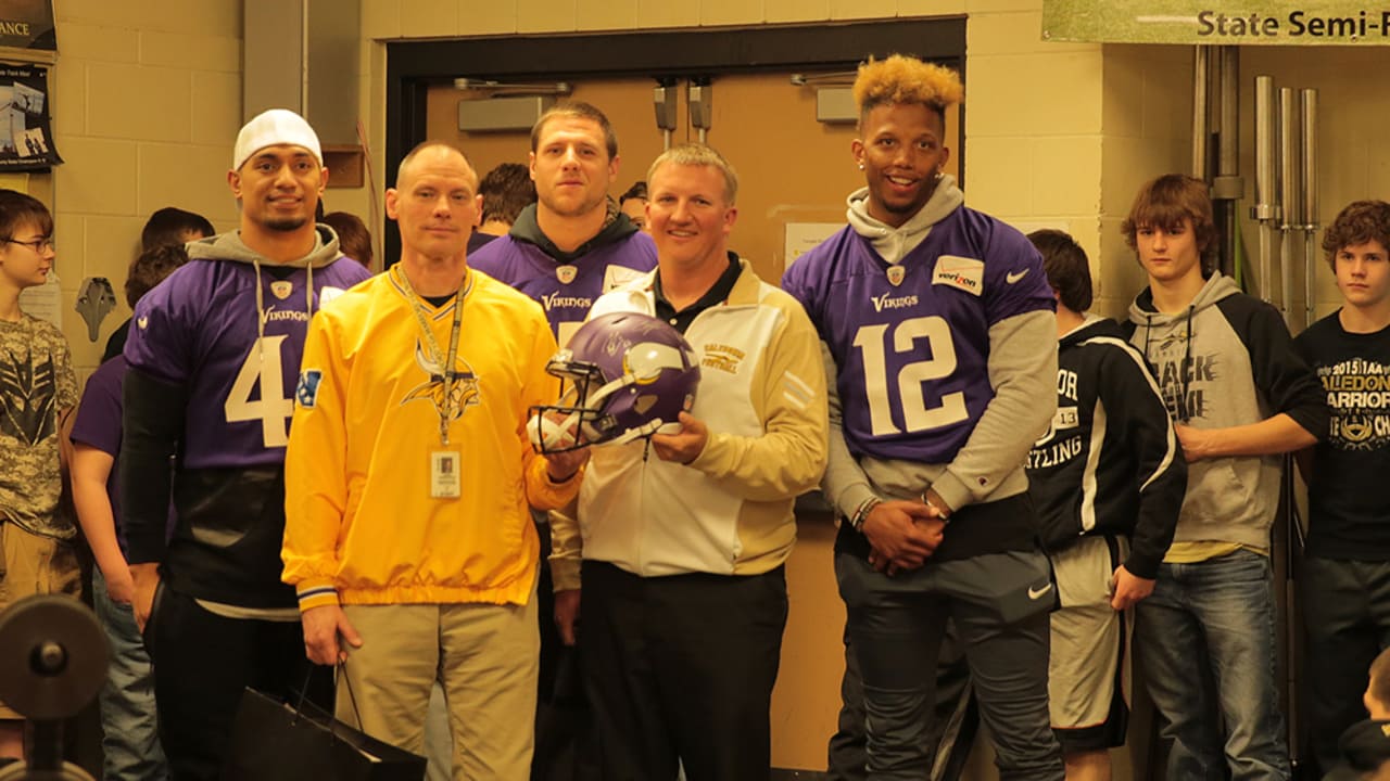 Vikings Recognize Caledonia Football Program through Town Takeover