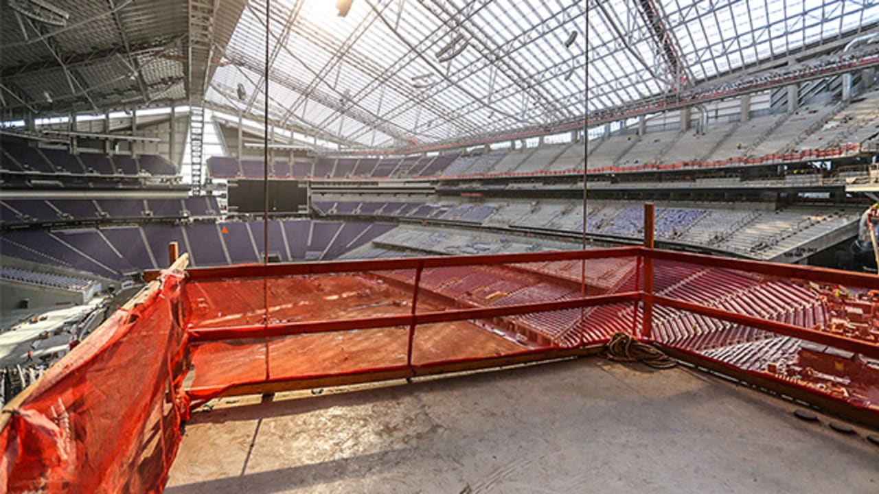 Went to US Bank Stadium today for work, saw the new gjallarhorn