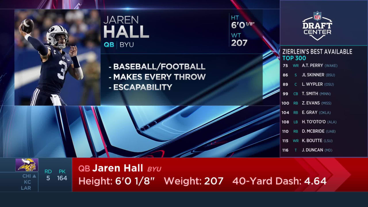 Vikings Select QB Jaren Hall In Round 5 of 2023 NFL Draft