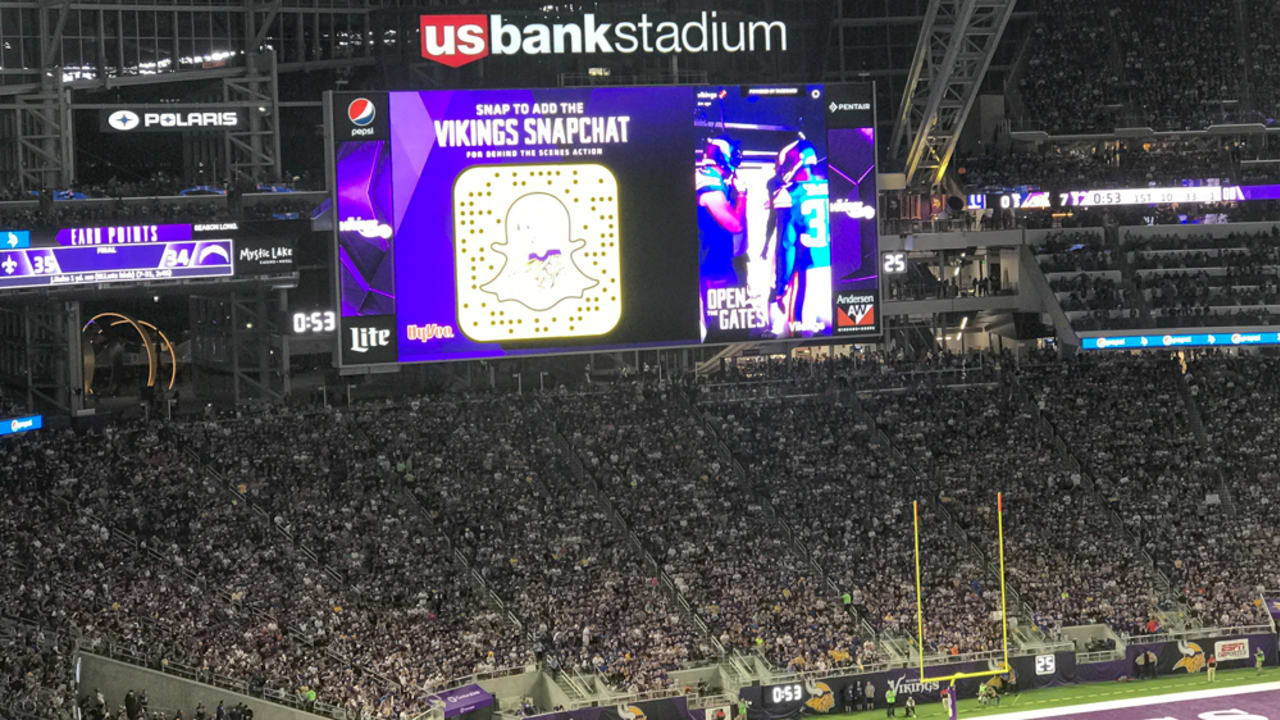 Snapchat Posts Debut on Vikings Video Boards