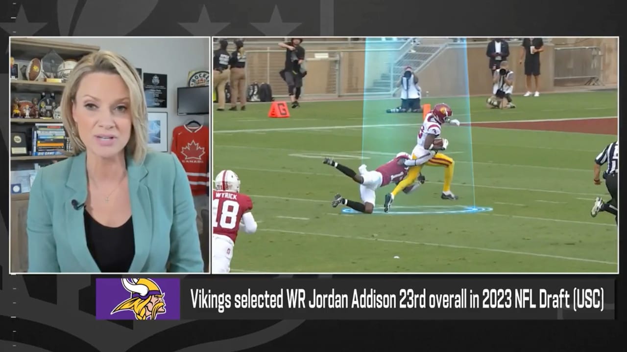 Vikings rookie Jordan Addison loves to run a post route. Fittingly