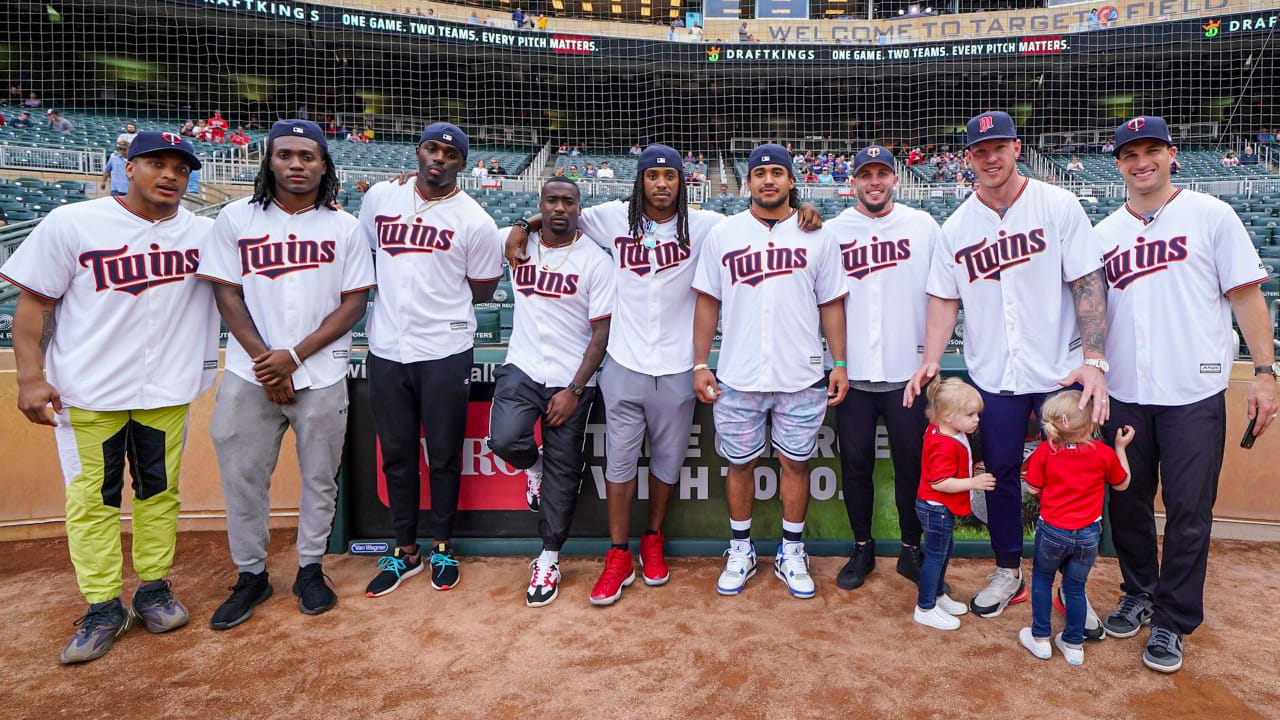 Adam Thielen Arrives at Vikings Game Wearing New Byron Buxton Twins Jersey  - Fastball