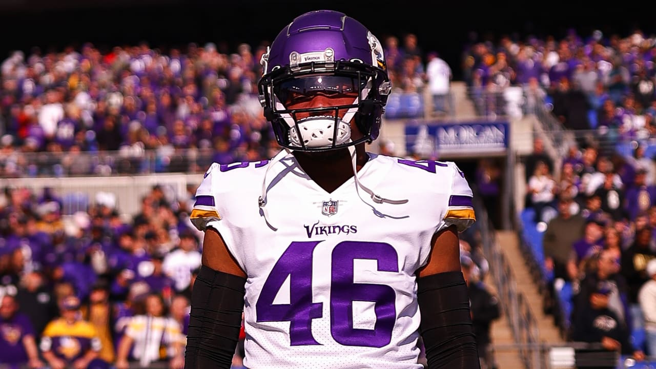 Minnesota Vikings safety Myles Dorn (46) during the first half of