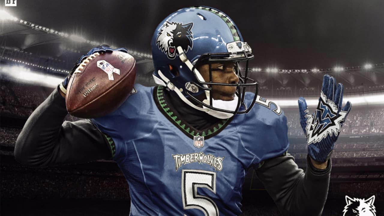 Teddy Bridgewater Featured In T-Wolves 'NBA/NFL' Jersey Mashup Picture