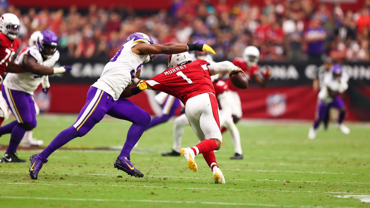 Cardinals Beat Vikings 34-33 after missed field goal in 2021, Kyler Murray  4 touchdowns