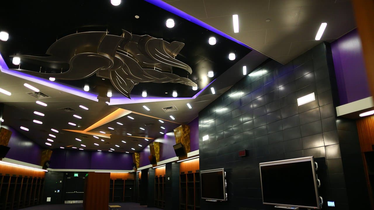 U S Bank Stadium Locker Room