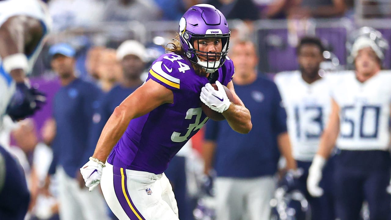 Minnesota Vikings tight end Nick Muse (34) in action against the