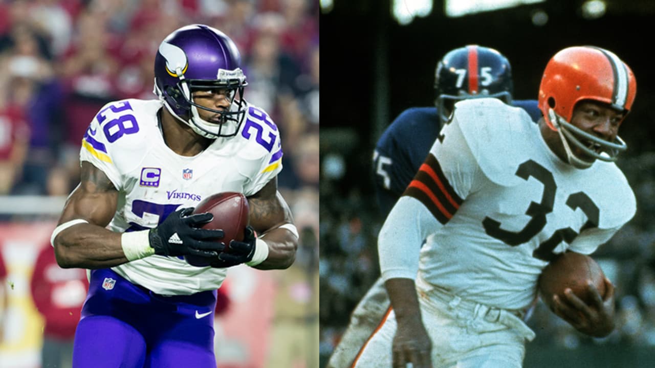 Vikings: Jim Brown says Adrian Peterson could break NFL rushing record –  Twin Cities