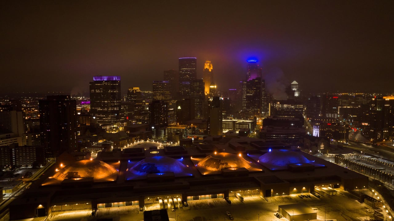 Twin Cities Lit Purple & Gold in Support of Vikings