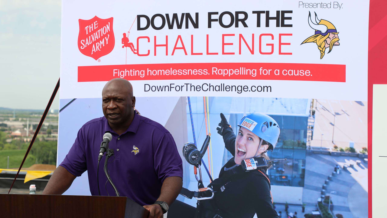 Event recap: Down for the Challenge rappelling event at Vikings training  camp (Video) - Central Minneapolis Salvation Army