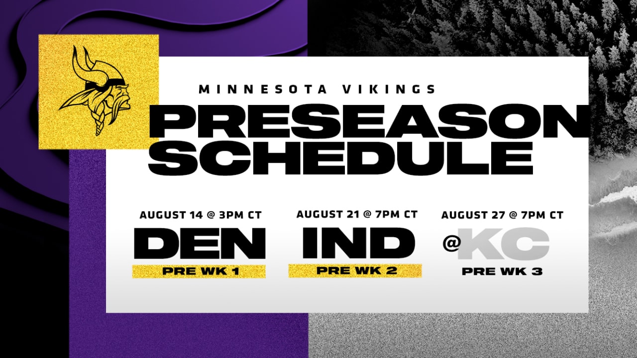 Minnesota Vikings Preseason Schedule 2022 2021 Nfl Preseason Games, Dates, Times