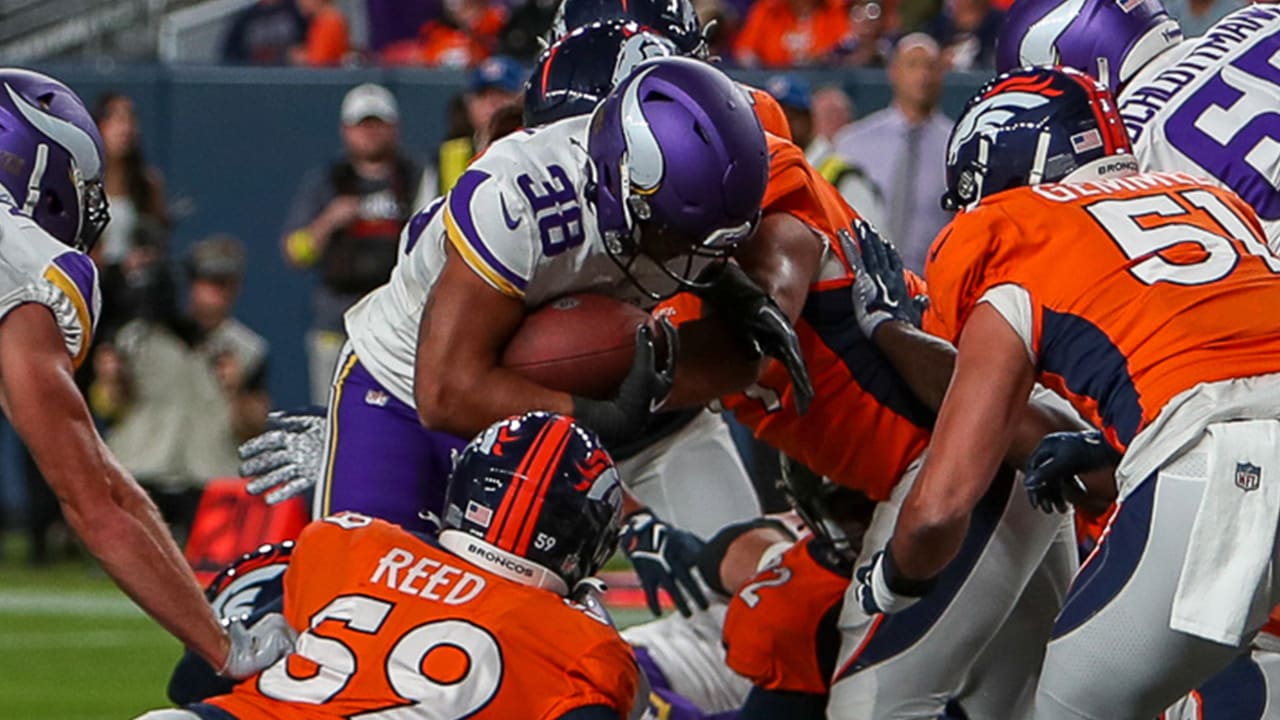 Minnesota Vikings running back Bryant Koback warms up before their game  against the San Francisco 49ers during an NFL preseason football game,  Saturday, Aug. 20, 2022, in Minneapolis. (AP Photo/Craig Lassig Stock