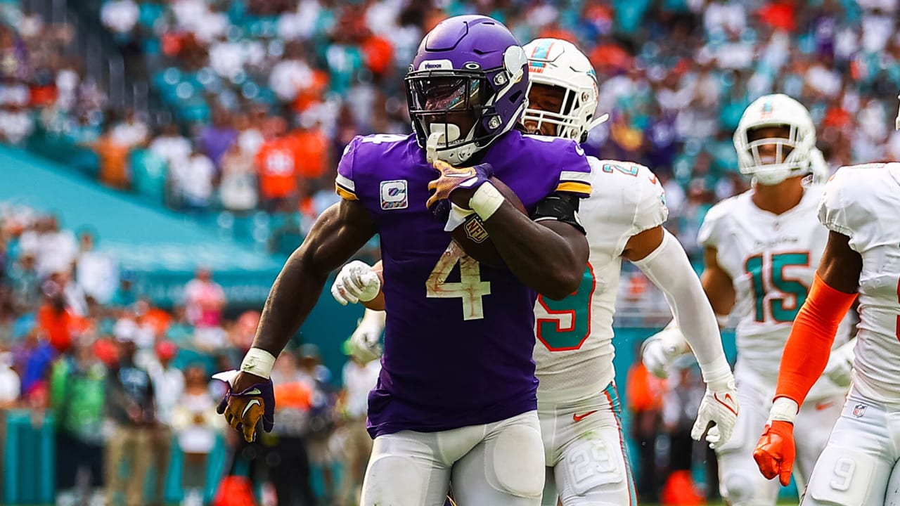 Minnesota Vikings running back Dalvin Cook (33) celebrates his first  quarter touchdown run as Minnesota guard Dakota Dozier (78) lifts him on  Sunday, September 13, 2020 at U.S. Bank Stadium in Minneapolis