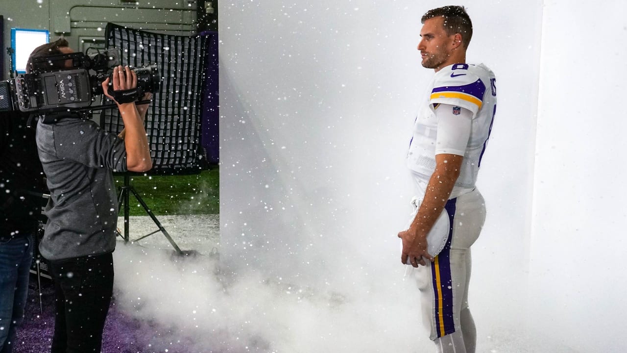 U.S. Bank Stadium Field Painted for Winter Whiteout Game