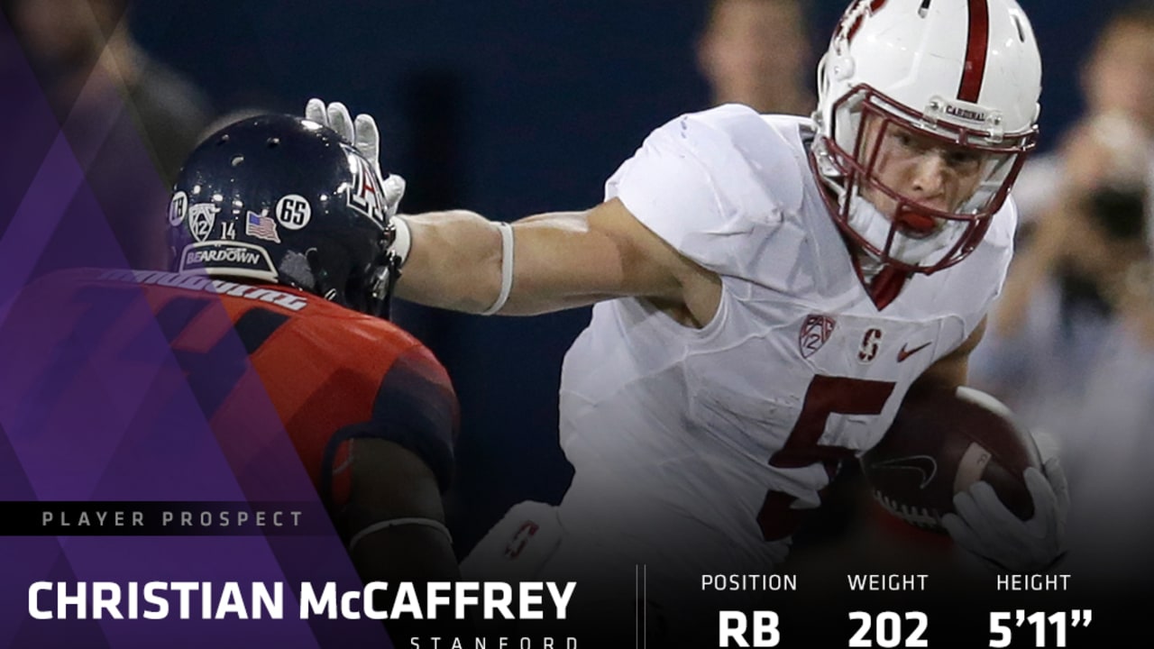 Download Christian Mccaffrey runs the football with power, finesse