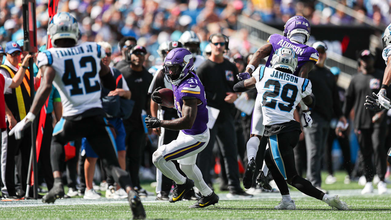 Vikings players react after first win of season, 21-13 at Carolina 