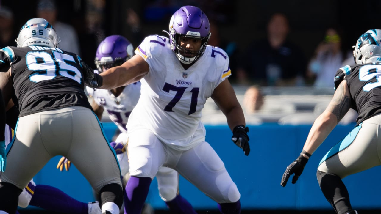 Christian Darrisaw, the Vikings' choice at left tackle, is ready to take  off again