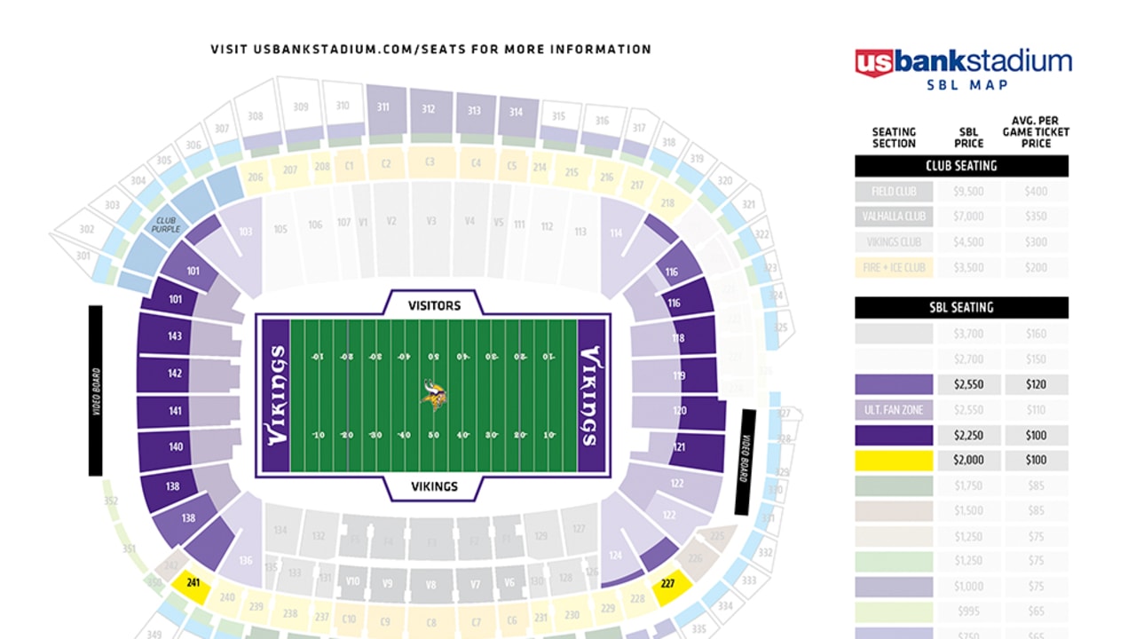 U.S. Bank Stadium Seating Chart 