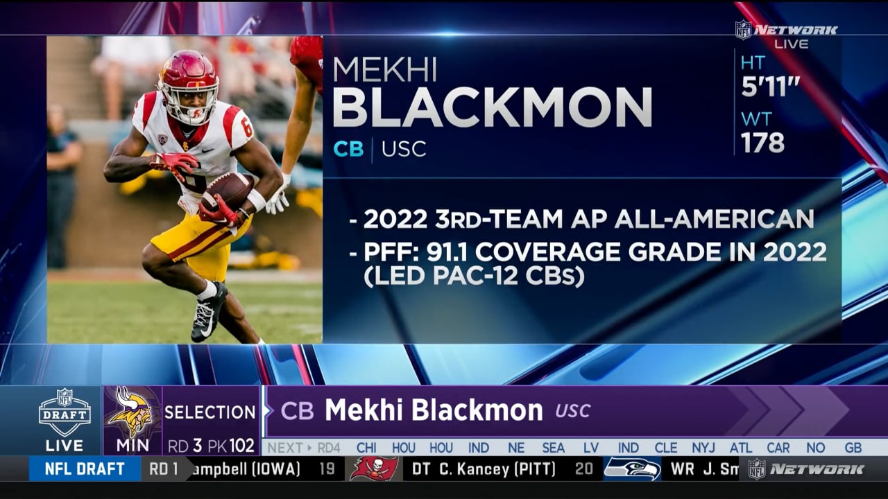 Vikings Select CB Mekhi Blackmon In Round 3 of 2023 NFL Draft
