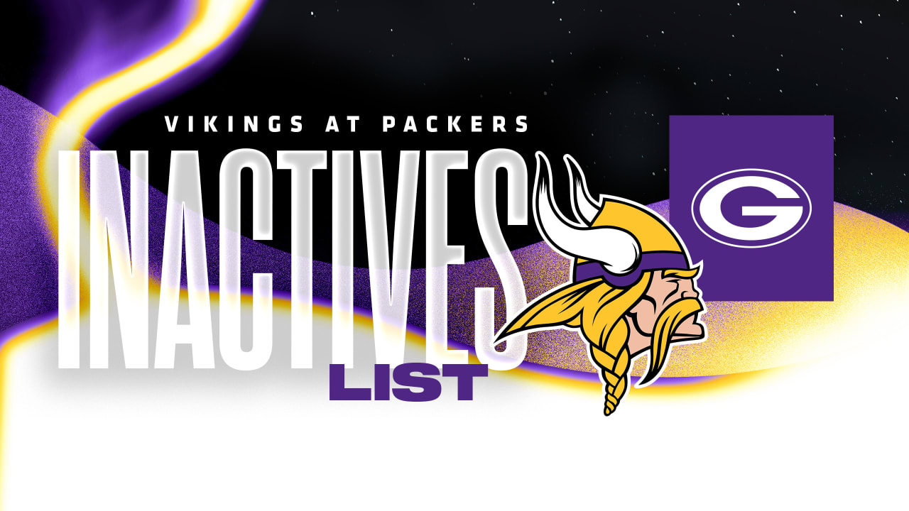 Vikings at Packers Inactives for Week 8 of 2023