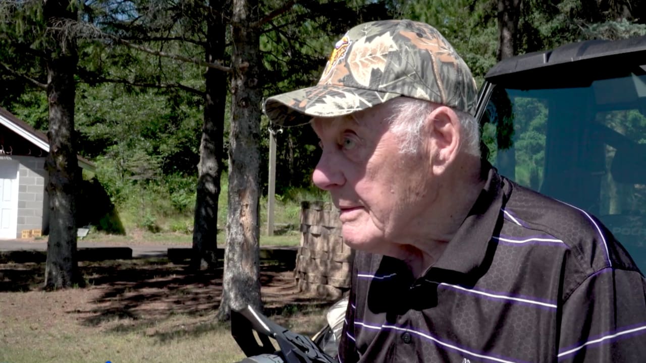 Vikings Visit Bud Grant at His Lakeside Cabin