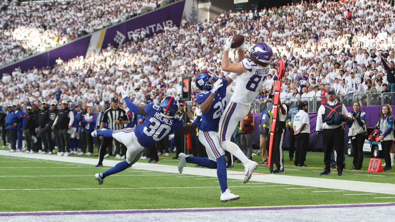 T.J. Hockenson puts on epic performance in Vikings loss to Giants