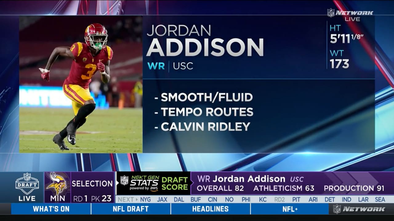 Vikings take USC WR Jordan Addison at No. 23 in NFL draft