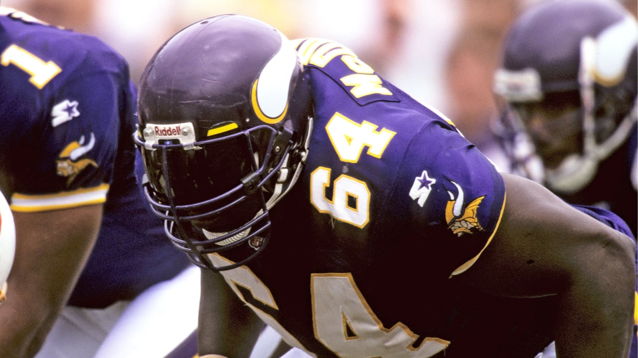 Wide receiver Randy Moss of the Minnesota Vikings races upfield